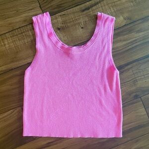 Pink Knitted Tank Top